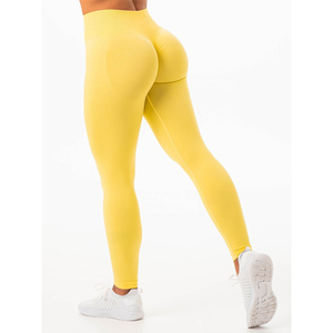 2025 personnalisé femmes sculpter sans couture Leggings citron séchage rapide confort doux élastique Fitness Legging aller poche Midi Legging - Product Image 2