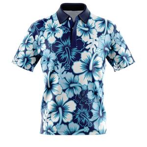 Tissu cool polyester spandex de haute qualité pour hommes pour polos Logo personnalisé Nouveau motif sublimé à manches courtes en bambou - Product Image 1