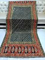 Ensembles de foulards de luxe tendance en soie pakistanaise traditionnelle, longs, multicolores, avec broderie florale et travail miroir, style ethnique