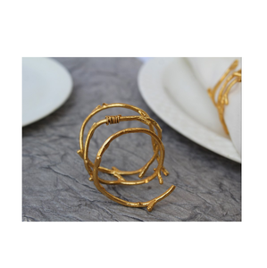 Étoile de poisson en laiton rond de serviette design élégant personnalisé moderne élégant ronds de serviette qualité standard meilleure vente - Product Image 6