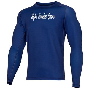 Chemise de compression Blue Jiu Jitsu Rash Guard Best Design MMA Rash Guard et engrenages BJJ de haute qualité - Product Image 1
