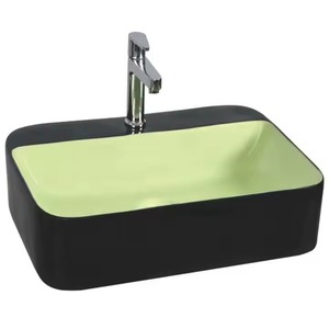 Artículos sanitarios Baño de cerámica Cuadrado Borde Delgado Encimera Fregadero Encima DE LA MESA DE MONTAJE Lavabo de mano Fábrica Vistaar India - Product Image 3
