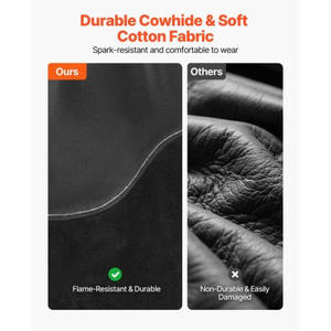 Mangas protectoras de manga de soldadura de algodón FR y cuero de vaca resistente de alta calidad a la venta - Product Image 3