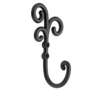 Crochets muraux en fer rustiques avec défilement classique détaillant parfait pour le stockage d'entrée dans les intérieurs à thème traditionnel - Product Image 5