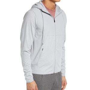 เสื้อฮู้ดสองชั้นของผู้ชายมีซิปปิดและมีกระเป๋าด้านในมีฮู้ดแฟชั่นสำหรับผู้ชายทรงเรียวทันสมัย - Product Image 3