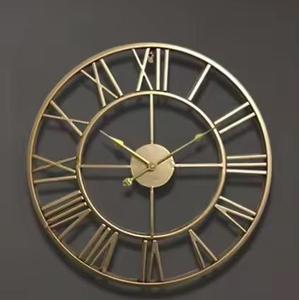 Gran tamaño 3D oro decoración del hogar silencioso cuarzo Metal 60cm tendencia 2025 nuevos productos gran marco de Metal Reloj de pared - Product Image 1