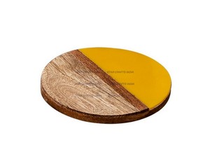 Bar Home Creative <b>Marble</b> Splicing Acacia Wooden <b>Placemat</b> Round Best Coaster Customize Cup Best Coaster by STAR CRAFTS INDIA - Product Image 3