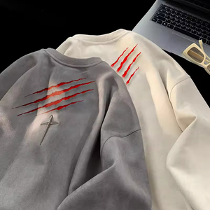 เสื้อสเวตเชิ้ตผู้ชายพิมพ์ลายดิจิทัล โลโก้สั่งทำ ผ้าฝ้าย 100% มีฮู้ด สไตล์สตรีทแวร์ สินค้ามาใหม่ ขายดี - Product Image 2