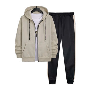 2024 automne hiver fabricant mode Style extérieur fermeture éclair sport sweat entraînement survêtement ensemble hommes survêtement prix le moins cher - Product Image 1