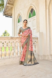 Nouvel arrivage en gros de saris en soie Bhagalpuri luxueux tissu doux élégant Accents Zari Style moderne fête ethnique traditionnelle - Product Image 6