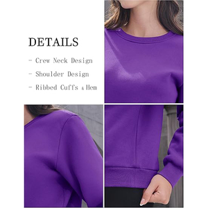 Oversized cozy pullover winter <b>warm</b> <b>top</b> soft fleece loose fit breathable long sleeve casual <b>Women</b> Sweatshirt - Product Image 5