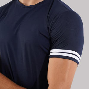 Hot Sale Custom Active Wear Men <b>Muscle</b> <b>Fit</b> <b>T</b> <b>Shirts</b> Knitted Gym Training Fitness <b>T</b> <b>Shirts</b> Low MOQ Blank Fitness Wear <b>T</b> <b>Shirts</b> - Product Image 4