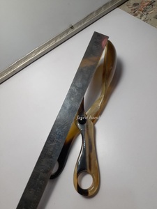 Tijeras de ensalada de cuerno elegantes hechas a mano Experiencia gastronómica única con pinzas de buffet de técnica pulida con estilo artesanal - Product Image 6