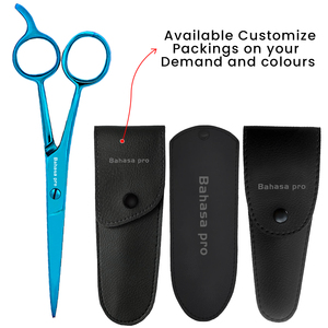 Ciseaux de Barbier en Gros : Fabrication de Ciseaux à Cheveux Bleus, Ciseaux de Barbier à Marque Privée, Ciseaux de Barbier en Acier Inoxydable, Ciseaux de Rasoir - Product Image 6