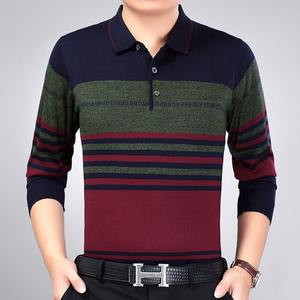 Polos a cuadros de algodón a rayas para hombre, camiseta de manga larga para primavera y otoño, ropa básica para hombre, camisetas informales de algodón al por mayor - Product Image 2