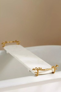 Accessoires de salle de bain modernes en marbre Accessoires ovales de style restaurant - Product Image 6