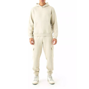 2025 Original Logo Cotton Tech Fleece hombres chándal 2 uds Material grueso hombres sudadera y pantalones de chándal para otoño transpirable - Product Image 1