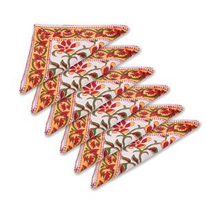 BLOCS d'INDE Bloc de Main Imprimé Serviette de Table en Coton Couleur 1 Serviettes et Accessoires - Product Image 3