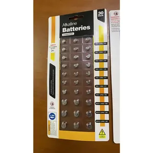 Button Battery 3v AG13/lr44 AG12/LR43 AG5/LR48 AG4/lr66 145mah Alkaline Battery Ag1 Alkaline Button Cell Alkaline Button Cell