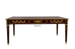 Ensemble de table basse en bois classique de luxe avec des accents dorés - Product Image 3