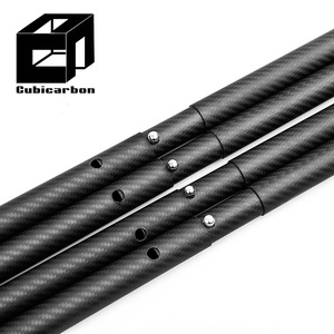 Tige télescopique en fibre de carbone 3K de taille OEM, tube d'extension détachable en fibre de carbone pour mât de drapeau, dé<span class=keywords><strong>porteur</strong></span> <span class=keywords><strong>métallique</strong></span> - Product Image 4