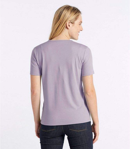 Camiseta de fitness para mujer, camisetas de yoga para mujer, camiseta de entrenamiento con logotipo personalizado, camiseta de manga corta de algodón y poliéster con ajuste regular - Product Image 1