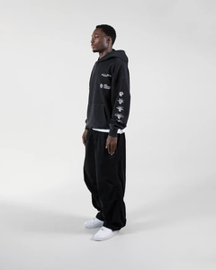 Sweat à capuche à fermeture éclair personnalisé de haute qualité épaule surdimensionnée coupe régulière polyester/coton lourd solide pour l'hiver - Product Image 3