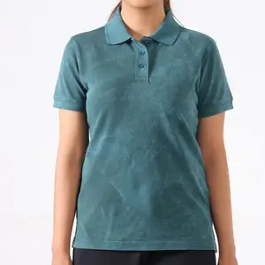Printing Soft And Comfort Women Pique Cotton Ladies Polo Shirts Gym Wear Women Custom Plain Blank Polo T Shirt