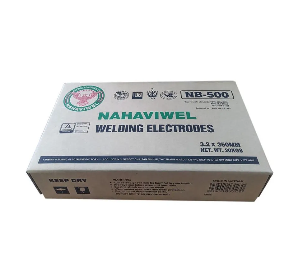 Tiêu chuẩn quốc tế chất lượng tốt nhất nahaviwel NB-500 2.0-5.0mm hàn điện cực trong 5 kg đóng gói