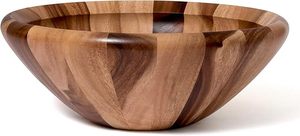 Bol de service en bois d'acacia rustique contemporain extra large Orrizen, écologique, pour fruits - Product Image 2