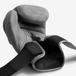Gants de boxe en cuir de haute qualité, gants d'entraînement professionnels avec fermeture à lacets et évacuation de l'humidité, fabricants OEM ODM - Product Image 3