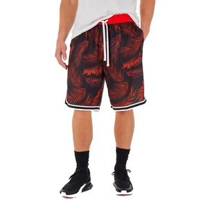 Pantalones cortos de baloncesto de malla Retro Vintage para niños con logotipo bordado personalizado al por mayor con sublimación de equipo de bolsillo - Product Image 2