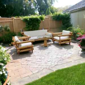 Superior Quality Handmade Eco-Friendly Indoor Outdoor Bamboo <b>Sofa</b> <b>Set</b> for Hotel Villa Park Garden Living Room Farmhouse - Product Image 5