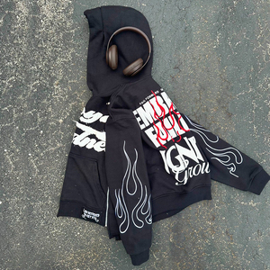 OEM personnalisé hommes sweats à capuche vintage fermeture éclair sweats à capuche solide français éponge surdimensionné lourd coton soleil délavé acide sweats à capuche hommes - Product Image 6