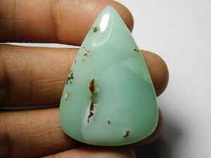 Haute Qualité Chrysoprase Lisse Cabochon Poire Naturel Fantaisie Forme Lâche Gemme À La Main Pendentif Bijoux 100pcs Grossiste - Product Image 5