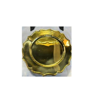 Assiettes de chargeur en laiton de Style Offre Spéciale assiette en or pour les articles de fête d'événement de mariage et les restaurants et les Offre Spéciale - Product Image 2
