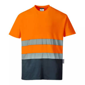 High Visibility Short Sleeve Customized Reftective Safety T <b>Shirt</b> with Reflective Stripes Hi Vis Construction Workwear T <b>Shirts</b> - Product Image 5