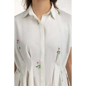 Vestido Regular Fit WM-DRS-WS25-505, Transpirable, con Volantes de Spandex, Decoración de Crochet, Estilo Casual/Fiesta/Sexy, Forro Natural - Product Image 4