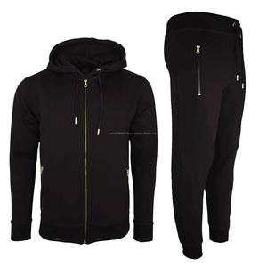 Survêtements de sport décontractés d'hiver pour hommes, personnalisables avec logo imprimé, vente en gros, tenue de sport unie, design haut de gamme - Product Image 3