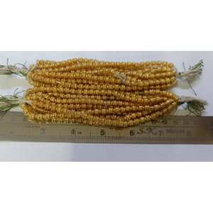 Cuentas Redondas de Vidrio Doradas y Chapadas en Oro para la Elaboración de Joyas, Bordado, Diseño Artesanal, Accesorios con Cuentas, Adornos Decorativos, Proyectos de Bricolaje - Product Image 1