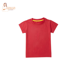 Camisetas de Verano para Niños de Primera Calidad, 100% Algodón, Casuales, Holgadas, de Manga Corta, 160g, Antiencogimiento, Cuello Redondo, Tela Lisa - Product Image 1