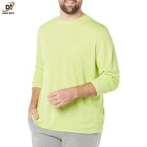 Camisa térmica personalizable de manga larga de algodón pesado y fibra de bambú para hombre Diseña tu propia camiseta - Product Image 3