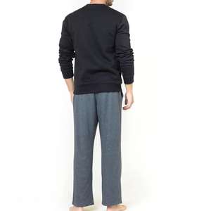 Personnalisation 100% coton polyester polaire uni blank sweat manches longues décontracté ras du cou sweat pour les hommes - Product Image 4