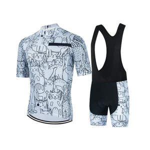 Tenues de cyclisme unisexes respirantes à séchage rapide, ensemble court, logo/couleur personnalisés, impression par sublimation, tissu en spandex et polyester - Product Image 6