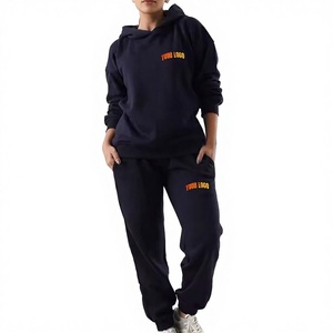Conjuntos Deportivos de Invierno con Logotipo Personalizado, Antibacterianos, 100% Algodón, Sudadera y Pantalones Deportivos de Felpa, Tallas Grandes - Product Image 1