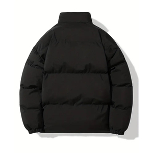 Custom Designed Men Winter Jacket <b>Stylish</b> Puffer Bubble Coat with Stand Collar Canvas Fabric Price Fashionable Winter <b>Jumper</b> - Product Image 2