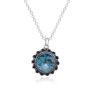 Colgante de piedras preciosas turquesas, venta al por mayor, colgante de joyería fina de Plata de Ley 925 con sello 925, joyería colgante de plata - Product Image 1