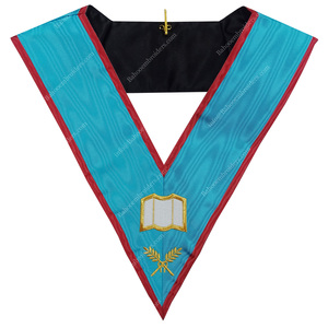 COLLAR OFICIAL DE GUARDIA MASONIC REGALIA BLUE LODGE ASSR 2 ° COLLAR FREEMASON COLLAR BORDADO - Product Image 6