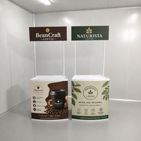Comptoir d'exposition promotionnel portable pliable personnalisé en PP pour salons professionnels et événements marketing avec roulettes