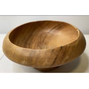 Bol à salade de fruits en bois de manguier de style moderne, assiette profonde pour cafés restaurants, bols faits à la main avec finition de haute qualité - Product Image 4